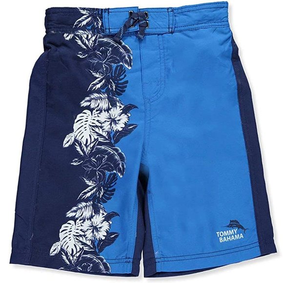 NEW Tommy Bahama Boys' Microsatin Swim Trunks - Picture 1 of 2
